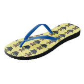 Mosaike Blume in Pots Custom FlipFlops Badesandalen (Schrägansicht)