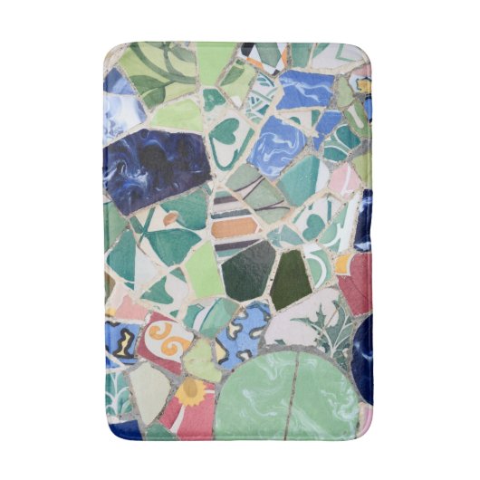 Mosaike Park Guell Badematte (Vorderseite Vertikal)
