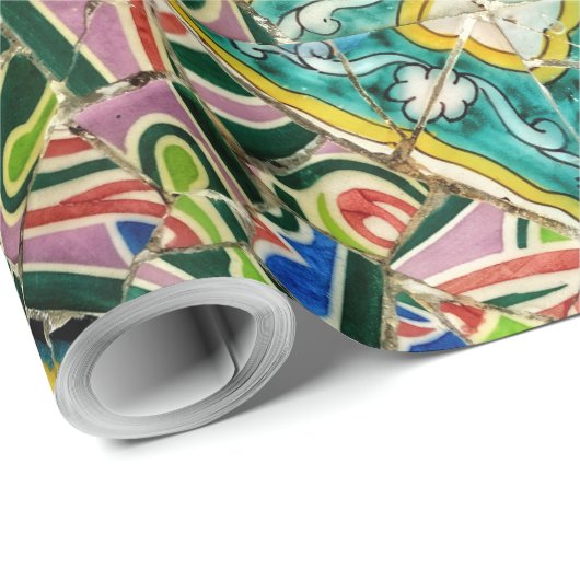 Mosaike Park Guell Geschenkpapier (Rolleneckpunkt)