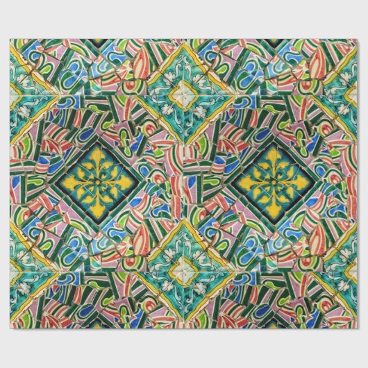 Mosaike Park Guell Geschenkpapier (Flach)