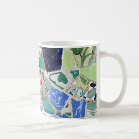 Mosaike Park Guell Kaffeetasse (Rechts)