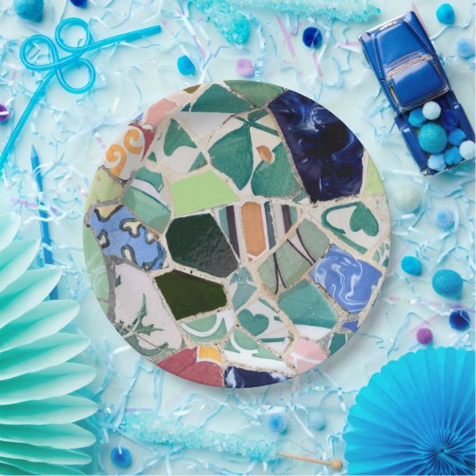 Mosaike Park Guell Pappteller (Party)