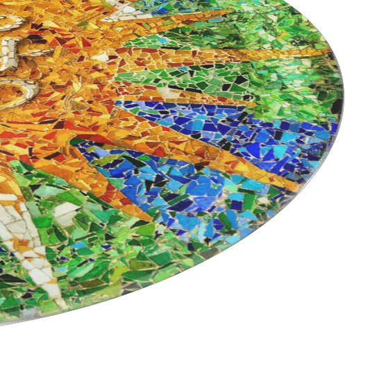 Mosaike Park Guell Schneidebrett (Ecke)
