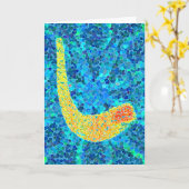 Mosaike Shofar Cards Karte (Gelbe Blume)