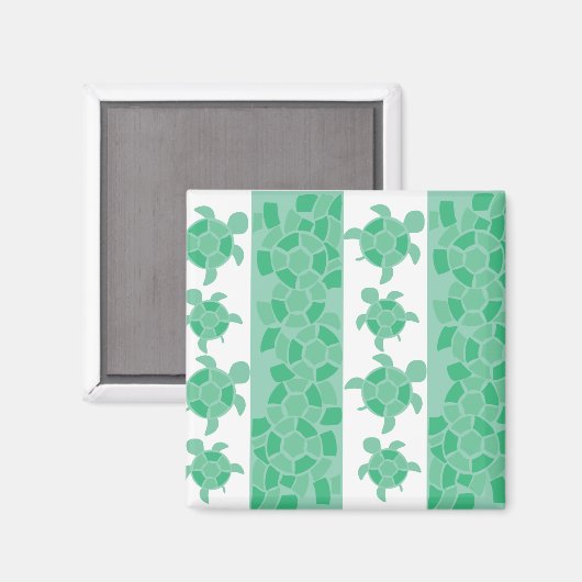 Mosaike Turtles Magnet (Vorderseite/Rückseite)