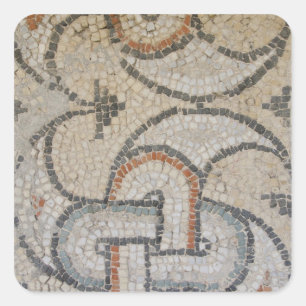Mosaike von Meydankapi, circa 4. Jahrhundert n. Ch Quadratischer Aufkleber