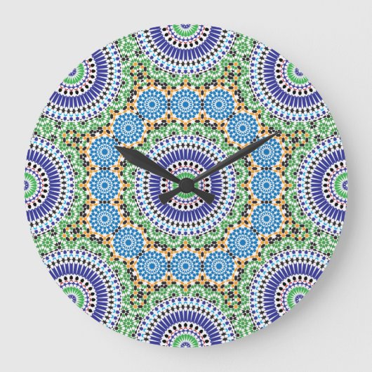 Mosaike Wall Clock Große Wanduhr (Vorderseite)