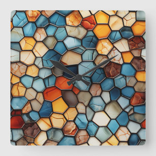 Mosaike Wall Clock Quadratische Wanduhr