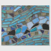 Mosaikfarbenes Papier aus Glasstein Geschenkpapier (Flach)