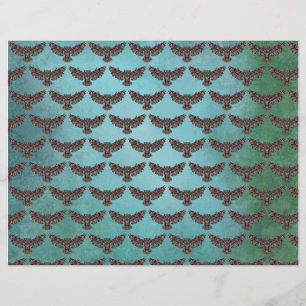 Mosaikfarbiges Owl Scrapbook Papier