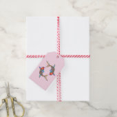 Mosaikfisch auf rosa geschenkanhänger (Mit Garn)