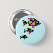 Mosaikfisch Button (Vorne & Hinten)
