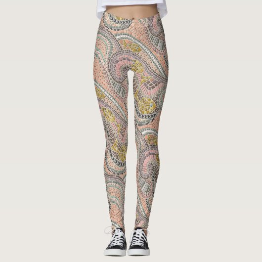 Mosaikfisch Leggings (Vorderseite)