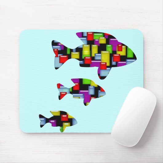 Mosaikfisch Mousepad (Mit Mouse)