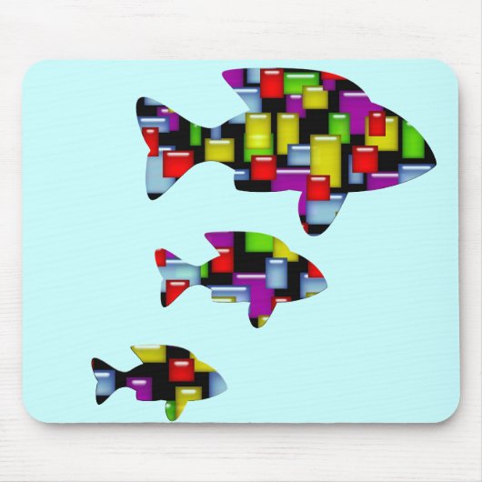 Mosaikfisch Mousepad (Vorne)