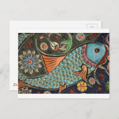 Mosaikfisch Postkarte (Vorne/Hinten)