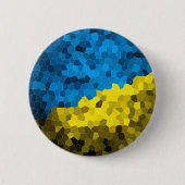 Mosaikflagge der Ukraine Button (Vorderseite)