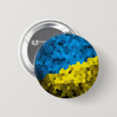 Mosaikflagge der Ukraine Button (Vorne & Hinten)