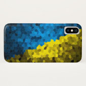Mosaikflagge der Ukraine Case-Mate iPhone Hülle (Rückseite (Horizontal))