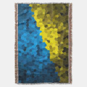 Mosaikflagge der Ukraine Decke (Vorderseite Vertikal)