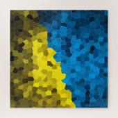 Mosaikflagge der Ukraine Puzzle (Horizontal)