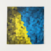 Mosaikflagge der Ukraine Wandteppich (Vorderseite (Horizontal))