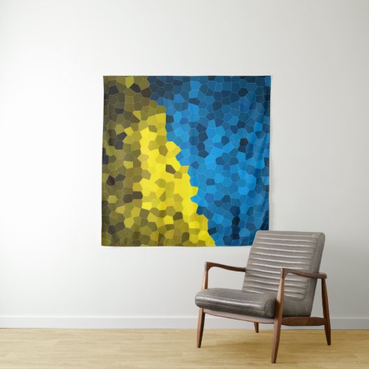 Mosaikflagge der Ukraine Wandteppich (Beispiel (Horizontal))