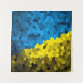 Mosaikflagge der Ukraine Wandteppich (Vorderseite)