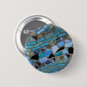 Mosaikfliesen aus blau und grün button (Vorne & Hinten)