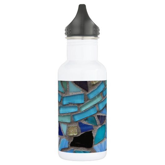 Mosaikfliesen aus blau und grün edelstahlflasche (Links)