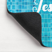 Mosaikfliesen aus blauem Glas Mousepad (Ecke)