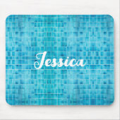 Mosaikfliesen aus blauem Glas Mousepad (Vorne)