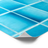 Mosaikfliesen aus blauem Glas Poster (Ecke)