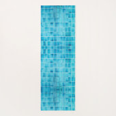 Mosaikfliesen aus blauem Glas Yogamatte (Rückseite)