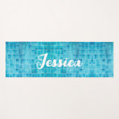 Mosaikfliesen aus blauem Glas Yogamatte (Vorderseite (Horizontal))