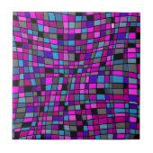 Mosaikfliesen aus festem Glas in Lila Farben Fliese (Vorderseite)