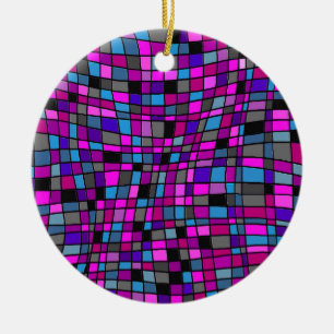 Mosaikfliesen aus festem Glas in Lila Farben Keramikornament