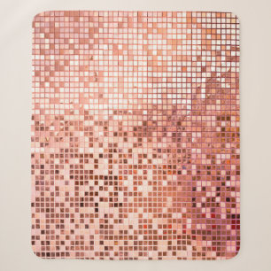 Mosaikfliesen aus rosa Rosa Sherpadecke