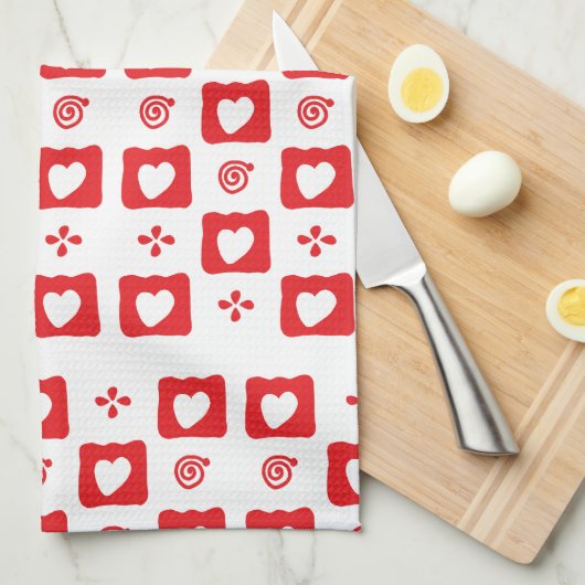 Mosaikfliesen Geschirrtuch (Viertel Falte)