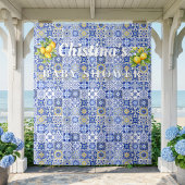 Mosaikfliesen-Kinderdusche im Mittelmeer im Hinter Wandteppich