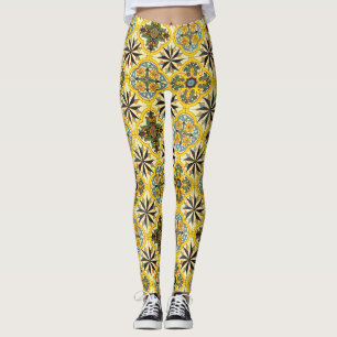 Mosaikfliesen-Muster-Leggings Leggings