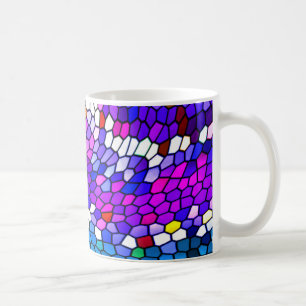 Mosaikfliesen Muster Lila Blau Rosa Tasse
