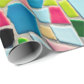 Mosaikfliesen-Vorlagenstruktur Geschenkpapier (Rolleneckpunkt)