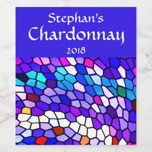 Mosaikfliesen Weinetikett (Einzelnes Label)
