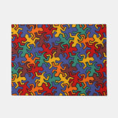 Mosaikgeckos-Muster - Erde gefärbt Fußmatte (Vorderseite)