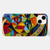 Mosaikgesicht der Frau, Denkmonate Case-Mate iPhone Hülle (Rückseite (Horizontal))