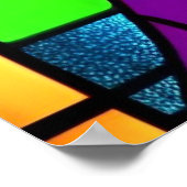 Mosaikgitarre aus Buntglas Poster (Ecke)