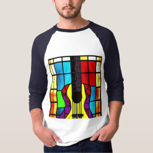 Mosaikgitarre aus Buntglas T-Shirt