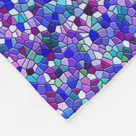 Mosaikglas-Musterdecke Fleecedecke (Ecke)