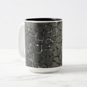 Mosaikglas-Tasse aus schwarzem Marmor Zweifarbige Tasse (Vorderseite Links)
